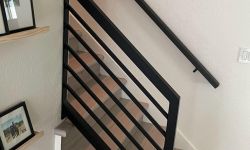 custom black metal interior house railings